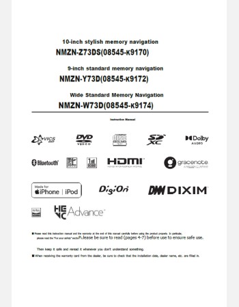 2023 daihatsu tanto 10-inch (nmzn-z73ds) navigation & multimedia manual